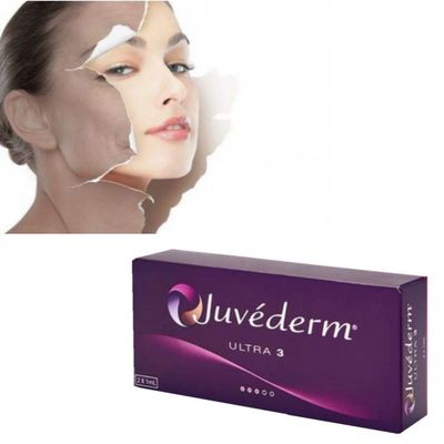 Hyaluronic Dermal Juvederm Ultra 3 Lip Filler ฟิลเลอร์แก้มบอบบางบนใบหน้า
