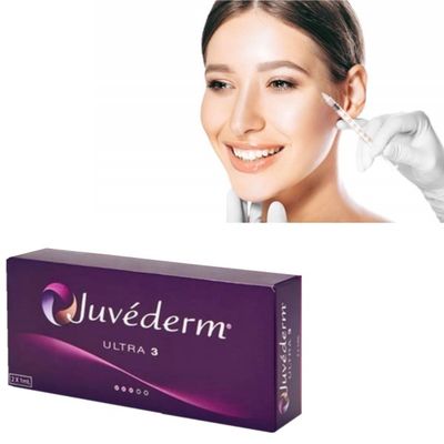 Hyaluronic Dermal Juvederm Ultra 3 Lip Filler ฟิลเลอร์แก้มบอบบางบนใบหน้า