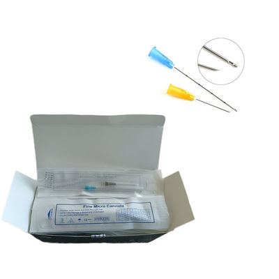 ปลายทื่อที่มีความยืดหยุ่นสูง Cannula Filler Blunt Tip Microcannula Needle สำหรับฟิลเลอร์