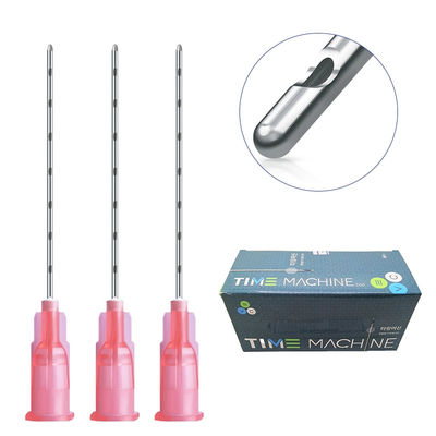 ปลายทื่อที่มีความยืดหยุ่นสูง Cannula Filler Blunt Tip Microcannula Needle สำหรับฟิลเลอร์