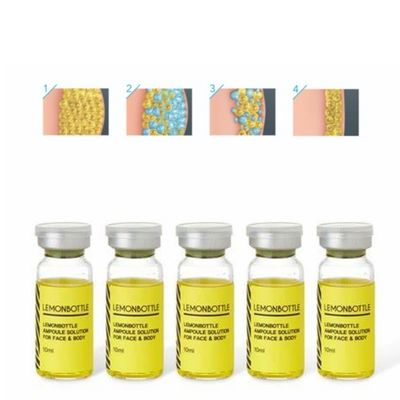 โซลชั่นในขวดมะนาวปริมาณสูง สําหรับการฉีดละลายไขมัน 5 ถัง X 10 ml ทั้งร่างกาย