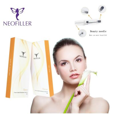 1 มล. 2 มล. Neofiller HA Dermal Filler สําหรับการยกใบหน้าและการรักษาริ้วรอย 9-12 เดือน