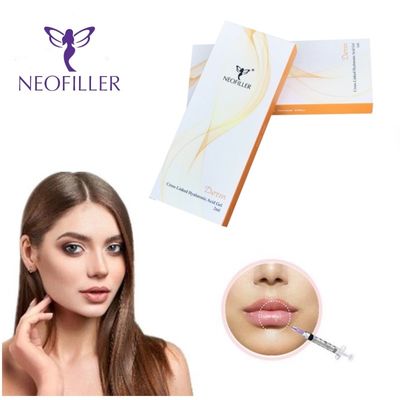 Neofiller 1ml 2ml หน้า จมูก ริมฝีปาก ขยาย Hyaluronic Dermal Filler 24mg/Ml