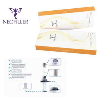 เจลฉีดใส 24mg-ml Hyaluronic Acid Dermal Filler เจลฉีด 9-12 เดือน อายุยาว เสริมการเยียวยาใบหน้า