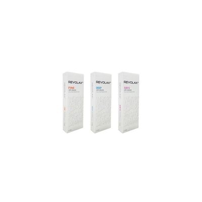 สารเติมเต็มผิวหนังแบบเชื่อมขวาง Revolax สารเติมเต็มผิวหนังสูตรฉีด Fine Deep Sub-Q สำหรับลดริ้วรอยบนใบหน้าและคืนความอิ่มเอิบ
