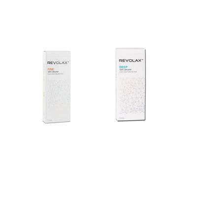 สารเติมเต็มผิวหนังแบบเชื่อมขวาง Revolax สารเติมเต็มผิวหนังสูตรฉีด Fine Deep Sub-Q สำหรับลดริ้วรอยบนใบหน้าและคืนความอิ่มเอิบ