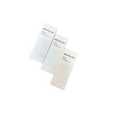 รีโวลักซ์ ฟิลเลอร์ไฮยาลูรอนิค แอซิด เติมเต็มผิวได้นาน 6-12 เดือน อายุการเก็บรักษา 2 ปี บรรจุในกระบอกฉีดยา