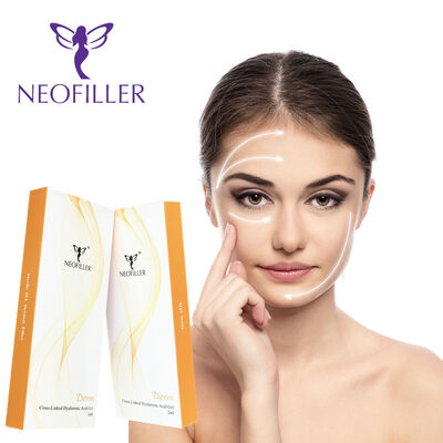 24mg-ml ไฮยอลูรอนิกแอซิด Dermal Filler Cross-linked Injectable Gel 9-12 เดือน อายุยาว การเพิ่มปริมาณหน้า