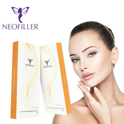 24mg-ml ไฮยอลูรอนิกแอซิด Dermal Filler Cross-linked Injectable Gel 9-12 เดือน อายุยาว การเพิ่มปริมาณหน้า