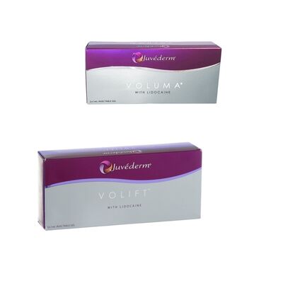 ศัลยกรรมผิวปรุง Juvederm เจลฉีด ปริมาณของฉีด 1 มลฉีด เครื่องเติมผิวหนังที่เหมาะสมสําหรับการบํารุงรูปร่างใบหน้าและลดริ้วรอย