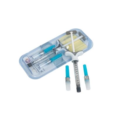 ผลิตภัณฑ์เติมเต็มผิว Juvederm ด้วยกรดไฮยาลูรอนิกแบบเชื่อมขวาง ในกระบอกฉีดยา 2x1ml สำหรับผลลัพธ์ยาวนาน 9-12 เดือน