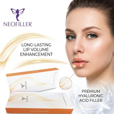 1Ml Cross-LinkedฉีดHyaluronic Acid Dermal Filler 8-15 เดือนBioเข้ากันได้กับเจลFacial Wrinkle Smoothing