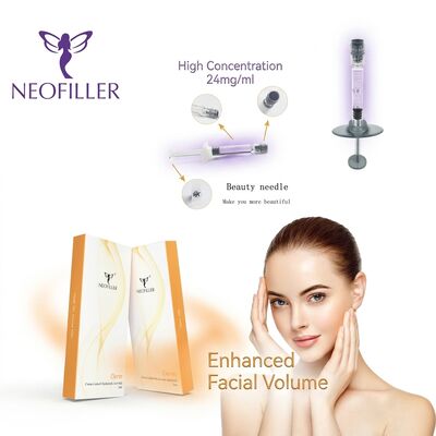 เข็มฉีดยา 1ml ปราศจากเชื้อ Hyaluronic Acid Dermal FILLER Bioเข้ากันได้กับ Cross-Linked ฉีดเจล 24 เดือน Facial Contouring