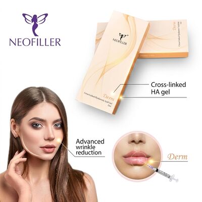 6-8 เดือน ระยะเวลาต่อเนื่อง ไฮยอลูรอนิกแอซิด ผิวหนัง เติม Biocompatible เจลฉีด 1 มล สิรินจ์ การเยียวยาใบหน้า