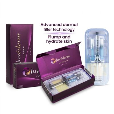ไฮยอลูรอนิกแอซิด Juvederm Dermal Filler เหมาะสําหรับหลายพื้นที่บนใบหน้าและต้องการสภาพการเก็บรักษา หลีกเลี่ยงการแช่แข็ง