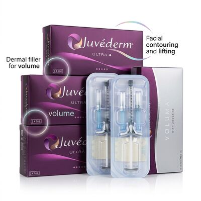 ยาวถึง 12-18 เดือน Juvederm Dermal Filler 1ml 2 สายฉีด ส่ง DHL UPS FEDEX การแก้ไขการเสริมหน้าที่ยาวนาน