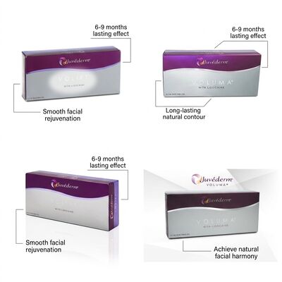 ยาวถึง 12-18 เดือน Juvederm Dermal Filler 1ml 2 สายฉีด ส่ง DHL UPS FEDEX การแก้ไขการเสริมหน้าที่ยาวนาน
