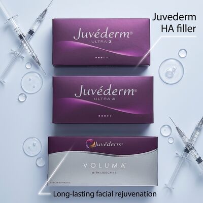 สูตรเจล Juvederm Dermal Filler ความลึกสําหรับการฉีด 2 ครั้ง 1 มิลลิลิตร
