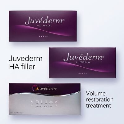 สูตรเจล Juvederm Dermal Filler ความลึกสําหรับการฉีด 2 ครั้ง 1 มิลลิลิตร