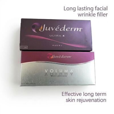 การทำศัลยกรรมพลาสติก Juvederm Dermal Filler ความเข้มข้น 20mgMl อายุการใช้งาน 9-12 เดือนเหมาะสำหรับการเสริมสร้างรูปทรงใบหน้าและการฟื้นฟูผิว