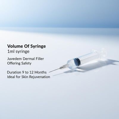 ปริมาตรของเข็มฉีดยา 1 มล. เข็มฉีดยา Juvederm Dermal Filler ให้ระยะเวลาความปลอดภัย 9 ถึง 12 เดือนเหมาะสำหรับการฟื้นฟูผิว