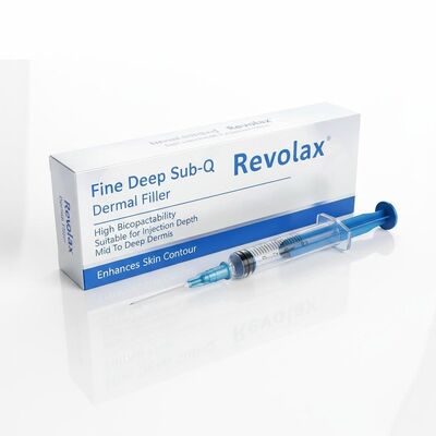 สารเติมผิวหนัง Sub-Q Revolax ละเอียดลึก ความเหมาะสมทางชีวภาพสูง เหมาะสําหรับการฉีด ความลึก ผิวหนังกลางถึงลึก ปรับปรุงลักษณะผิวหนัง