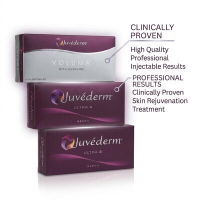 ฟิลเลอร์ Juvederm เติมเต็มใบหน้า กรดไฮยาลูรอนิค ฟิลเลอร์ผิวหนังเพื่อฟื้นฟูปริมาณใบหน้าทั้งหมด ต่อต้านริ้วรอย