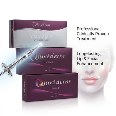 ฟิลเลอร์ Juvederm เติมเต็มใบหน้า กรดไฮยาลูรอนิค ฟิลเลอร์ผิวหนังเพื่อฟื้นฟูปริมาณใบหน้าทั้งหมด ต่อต้านริ้วรอย