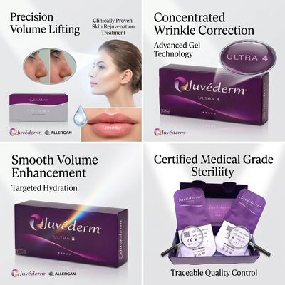Juvederm Voluma ฟิลเลอร์เติมเต็มแก้ม กรดไฮยาลูรอนิกแบบเชื่อมขวาง ฟิลเลอร์ผิวหนังเพื่อยกกระชับแก้มส่วนกลาง