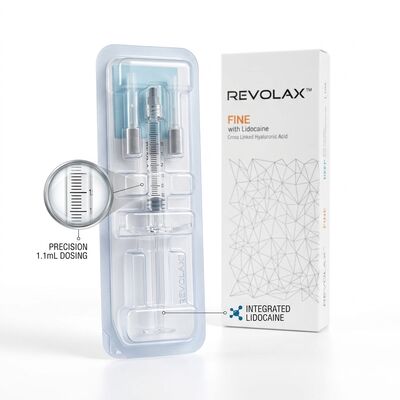 Revolax Deep Temple Filler Monophasic Hyaluronic Acid Dermal Filler 1.1ml สําหรับการฟื้นฟูช่องว่างของสมอง