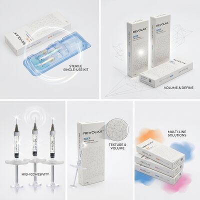 Revolax Fine Dermal Filler Monophasic Hyaluronic Acid Filler 1.1ml for Crow's Feet Fine Line Correction