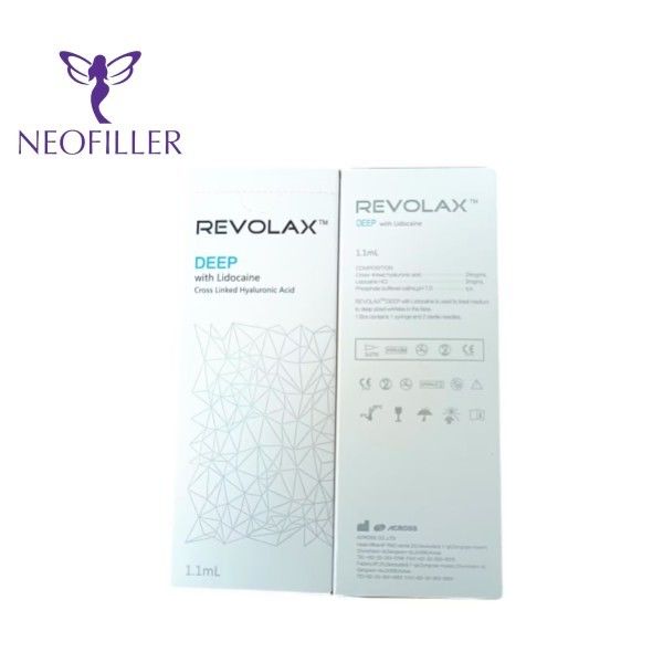 กำจัดริ้วรอย 1.1 มล. / กล่องฟิลเลอร์ผิวหนัง Revolax การฉีดกรดไฮดรอลิคลึกสำหรับใบหน้า