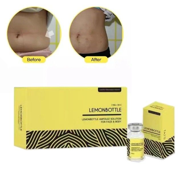 โซลชั่นในขวดมะนาวปริมาณสูง สําหรับการฉีดละลายไขมัน 5 ถัง X 10 ml ทั้งร่างกาย