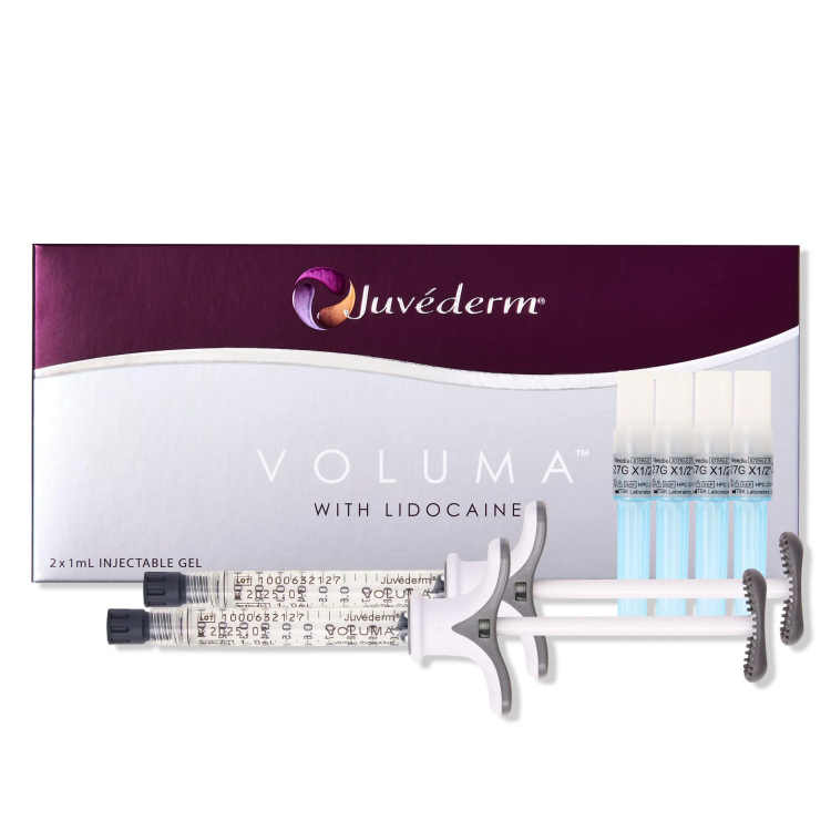 ฟิลเลอร์ Juvederm ต่อต้านริ้วรอย 2x1ml บรรจุภัณฑ์พร้อม Ultra3 Ultra4 Voluma Hyaluronic Acid Injectable Gel