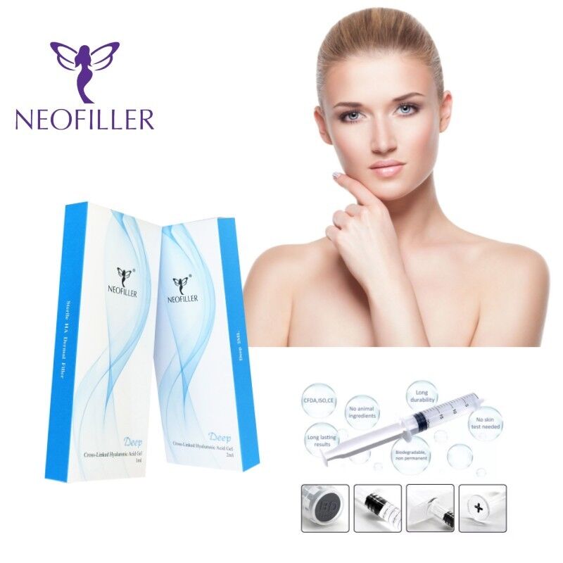 9-12 เดือนอายุยืนยาว 24mg-ml Hyaluronic Acid Dermal FILLER ฉีดเจลฟื้นฟูผิวหน้า Volume Restoration