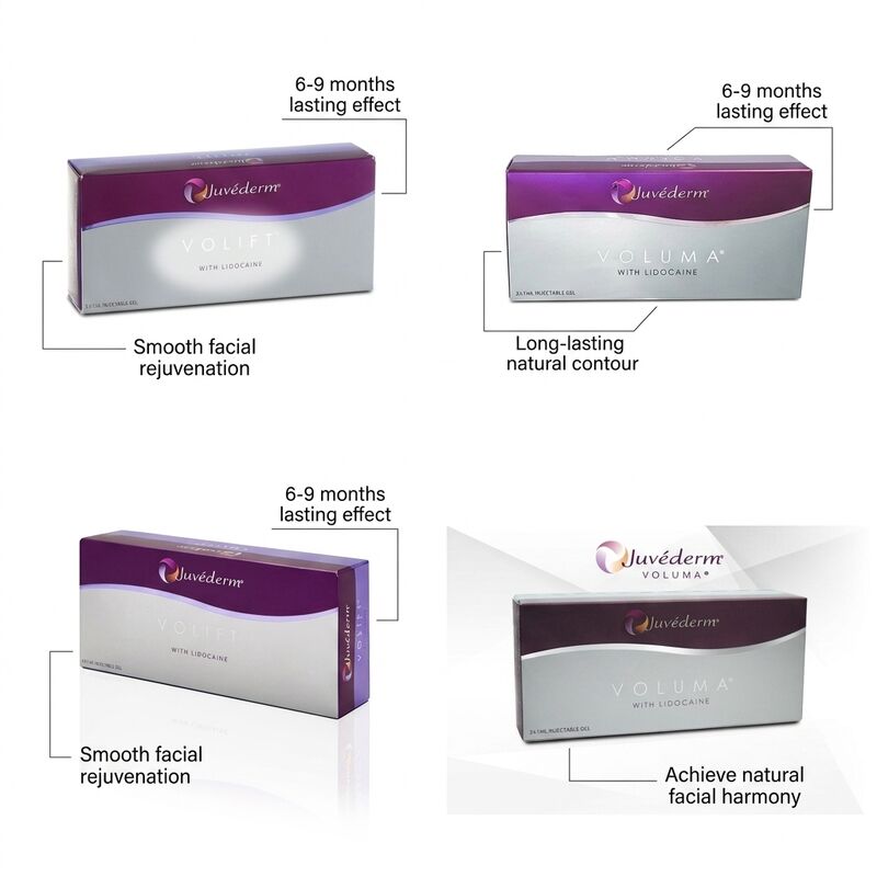 ยาวถึง 12-18 เดือน Juvederm Dermal Filler 1ml 2 สายฉีด ส่ง DHL UPS FEDEX การแก้ไขการเสริมหน้าที่ยาวนาน