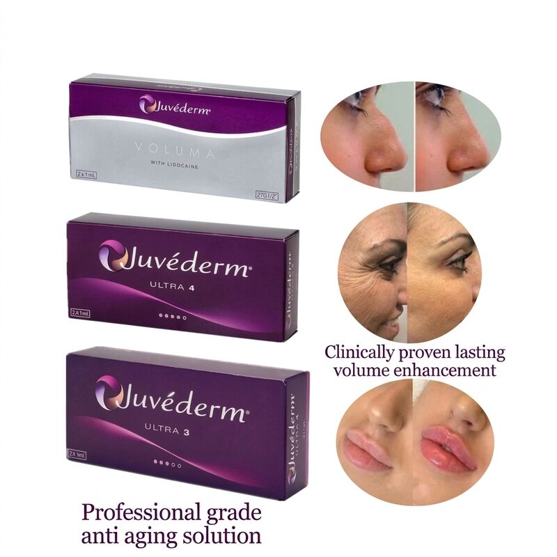 การทำศัลยกรรมพลาสติก Juvederm Dermal Filler ความเข้มข้น 20mgMl อายุการใช้งาน 9-12 เดือนเหมาะสำหรับการเสริมสร้างรูปทรงใบหน้าและการฟื้นฟูผิว