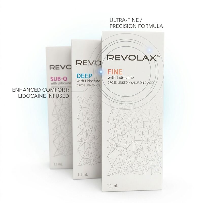 Revolax Deep Temple Filler Monophasic Hyaluronic Acid Dermal Filler 1.1ml สําหรับการฟื้นฟูช่องว่างของสมอง